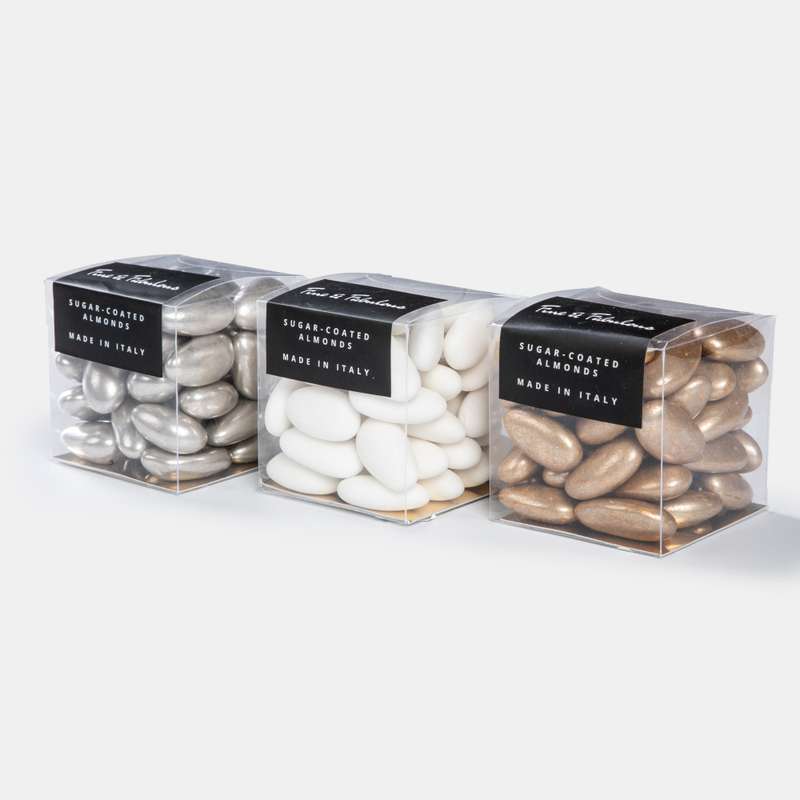 Sugared Almonds - White, Silver and Gold