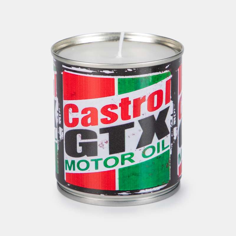 Tin Castrol Motor Oil Candle