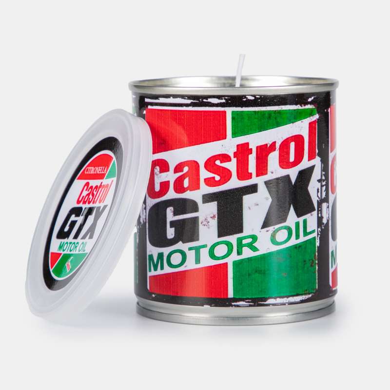 Tin Castrol Motor Oil Candle