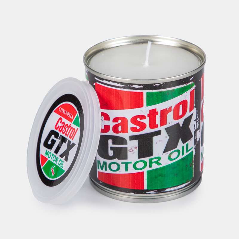 Tin Castrol Motor Oil Candle