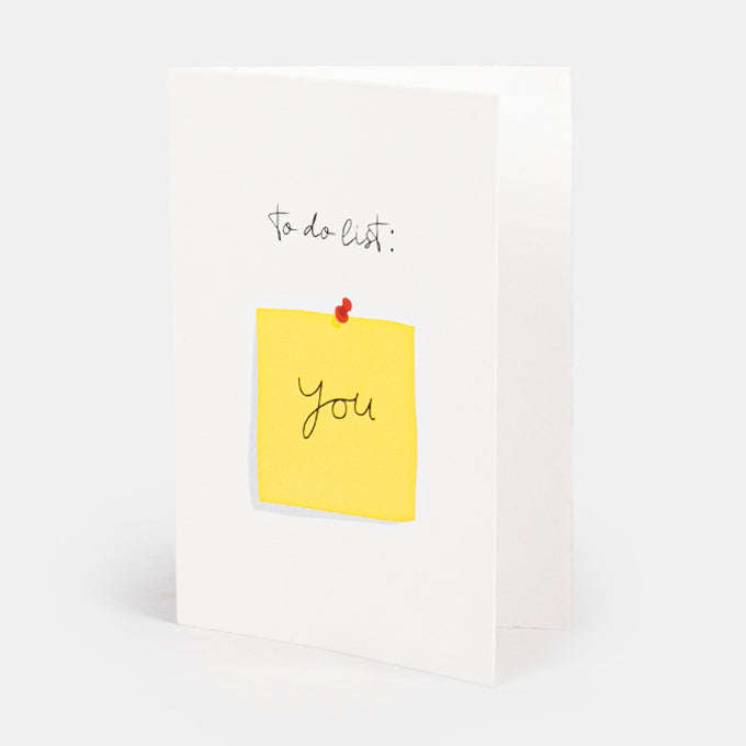 Big Blue To Do List Illustrated Greeting Card