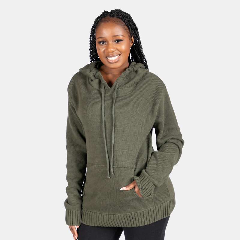 Unisex Knit Hoody with Pocket