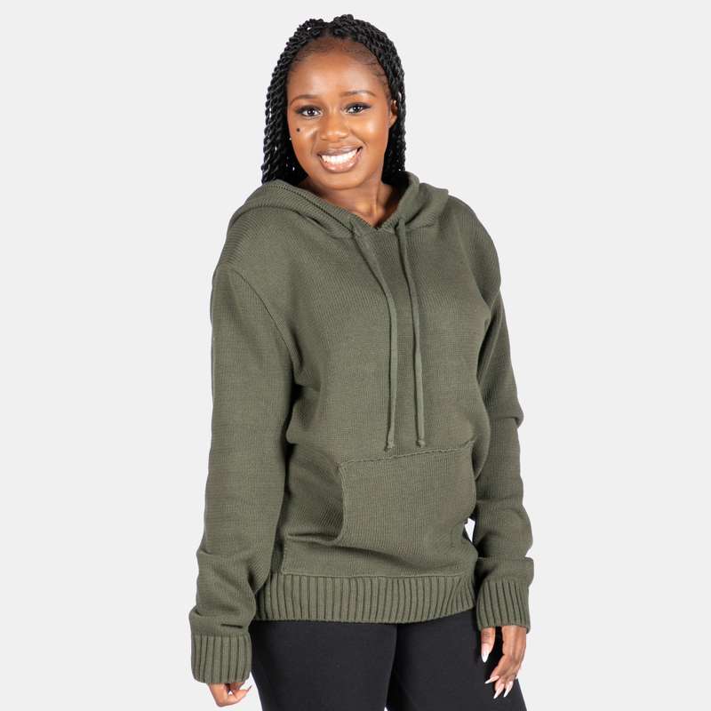 Unisex Knit Hoody with Pocket