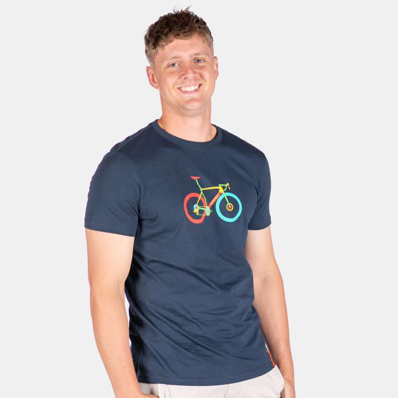 Men's Bright Bike T-Shirt Printed Design