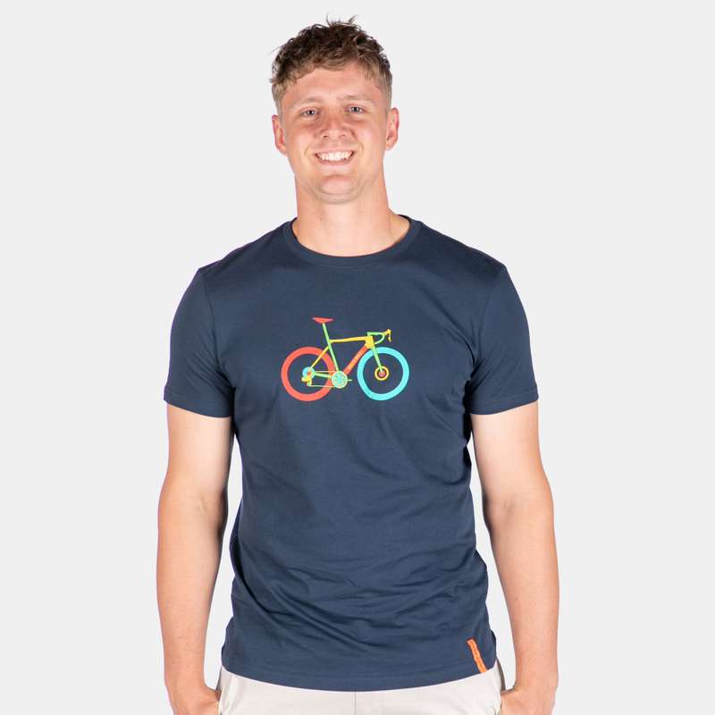 Men's Bright Bike T-Shirt Printed Design