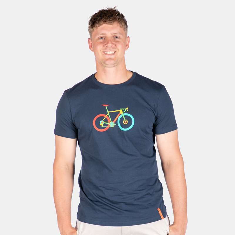 Men's Bright Bike T-Shirt Printed Design