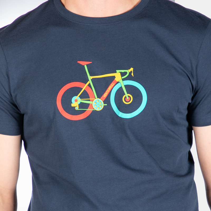 Men's Bright Bike T-Shirt Printed Design