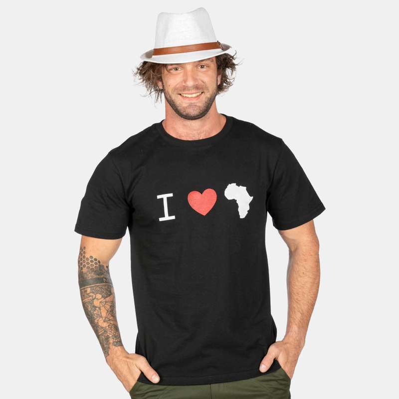 Men's Graphic I Love Africa T-Shirt