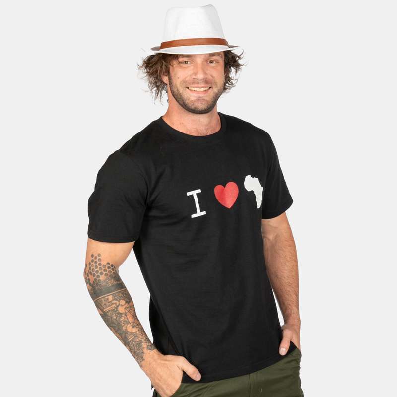 Men's Graphic I Love Africa T-Shirt