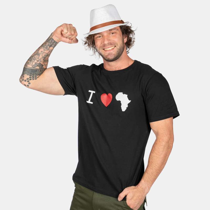 Men's Graphic I Love Africa T-Shirt