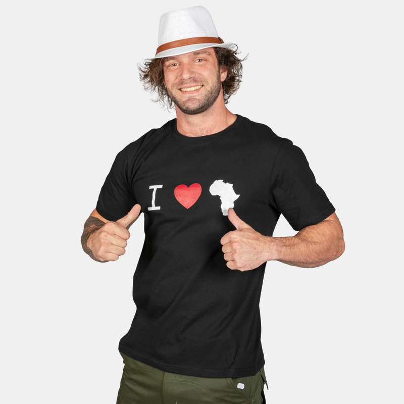 Men's Graphic I Love Africa T-Shirt
