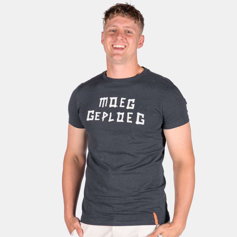 Men's Moeg Geploeg Vents Brull Style Cotton T-Shirt With Printed Design
