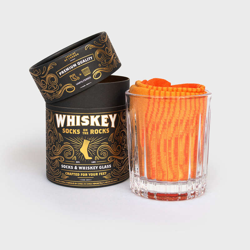 Men's Whiskey Socks On The Rocks