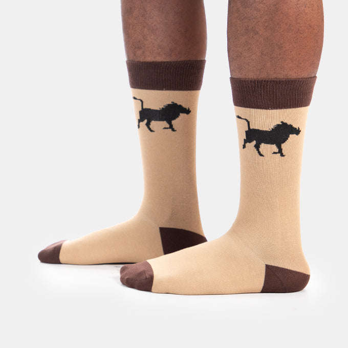 Men's Warthog Socks Wildlife Perfect Gift