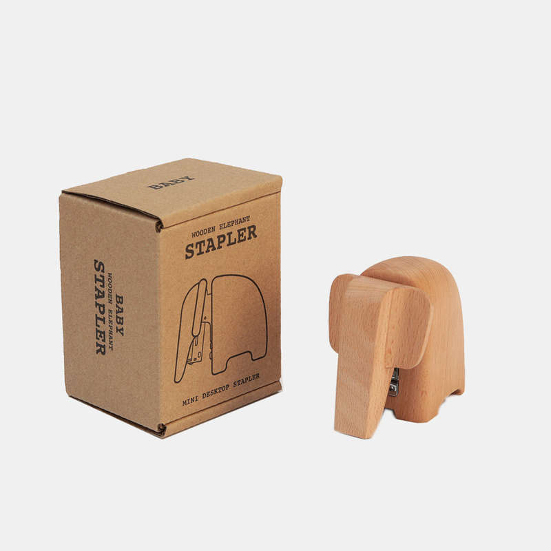 Wooden Elephant Stapler Small