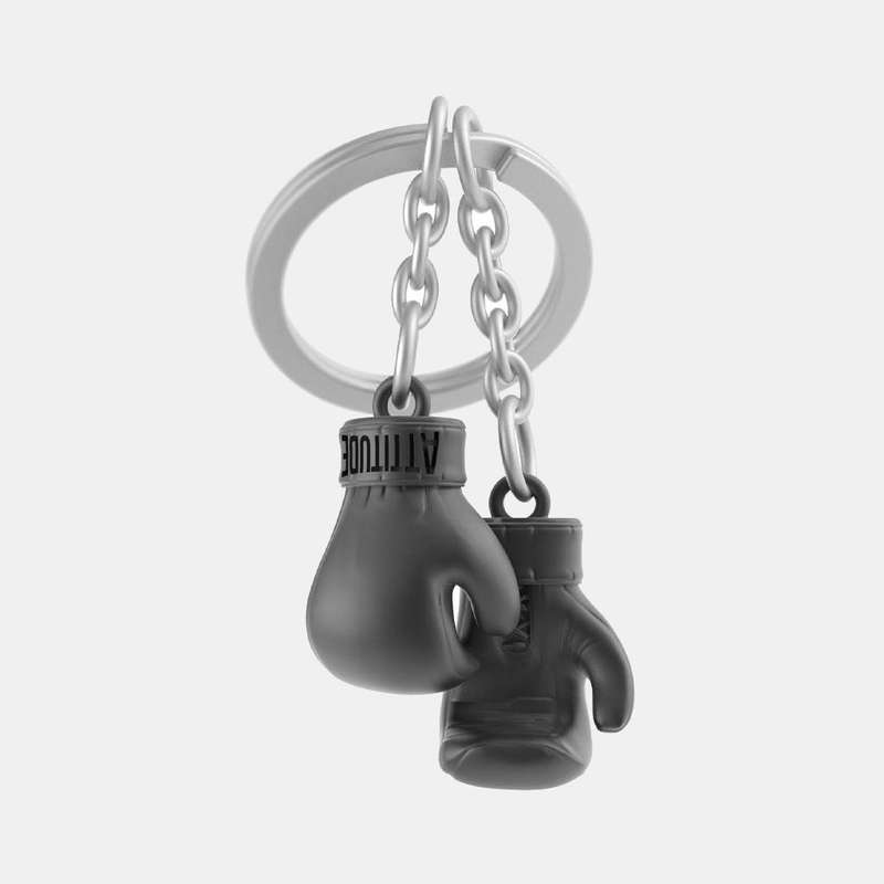 Miniature 3D Boxing Gloves Metal Keyring