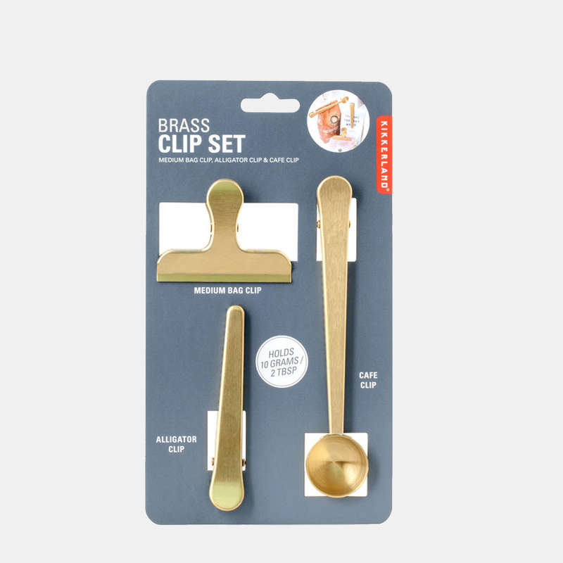 Alligator, Medium and Cafe Brass Clips