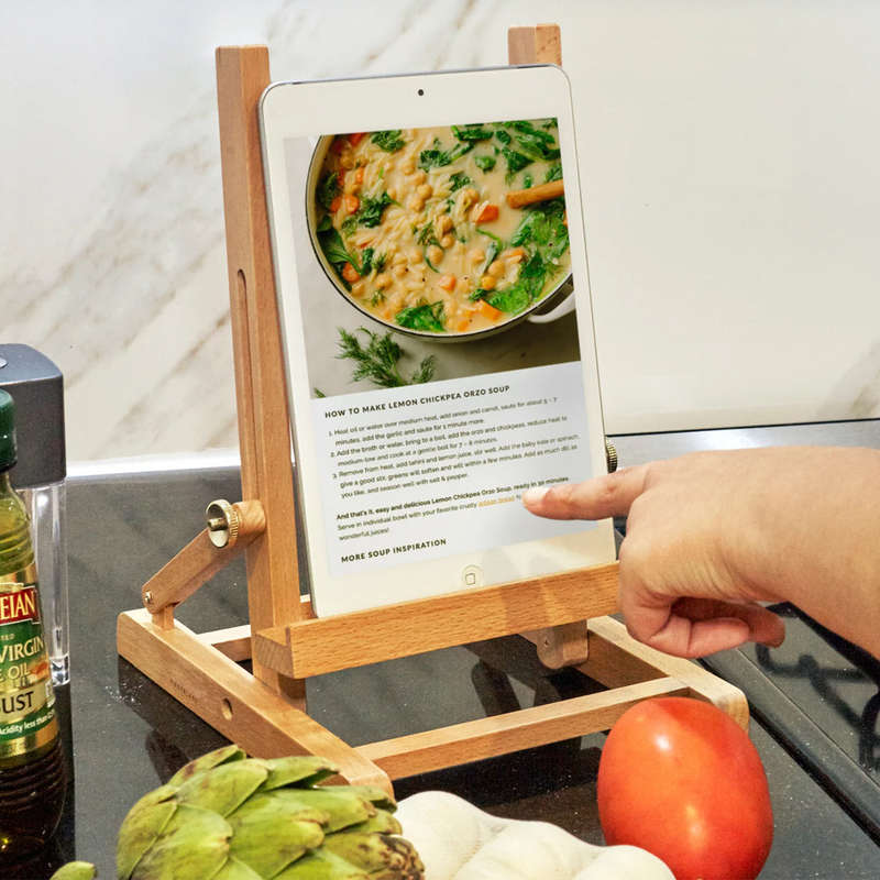 Stylish Wooden Easel Book and Tablet Stand