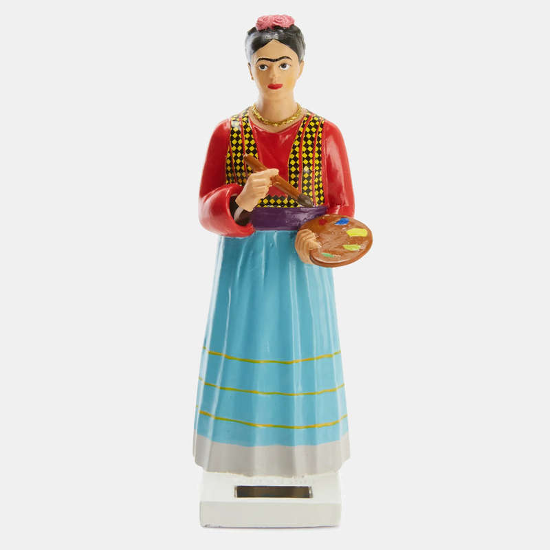Frida Kahlo Solar Painting Statue Sun Powered Fun
