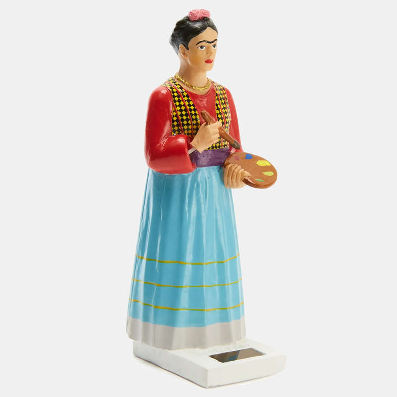 Frida Kahlo Solar Painting Statue Sun Powered Fun