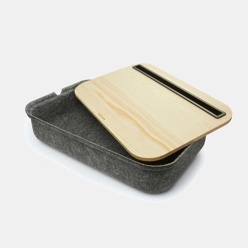 IBed Felt Covered Storage Unit Lap Desk Removable Cover