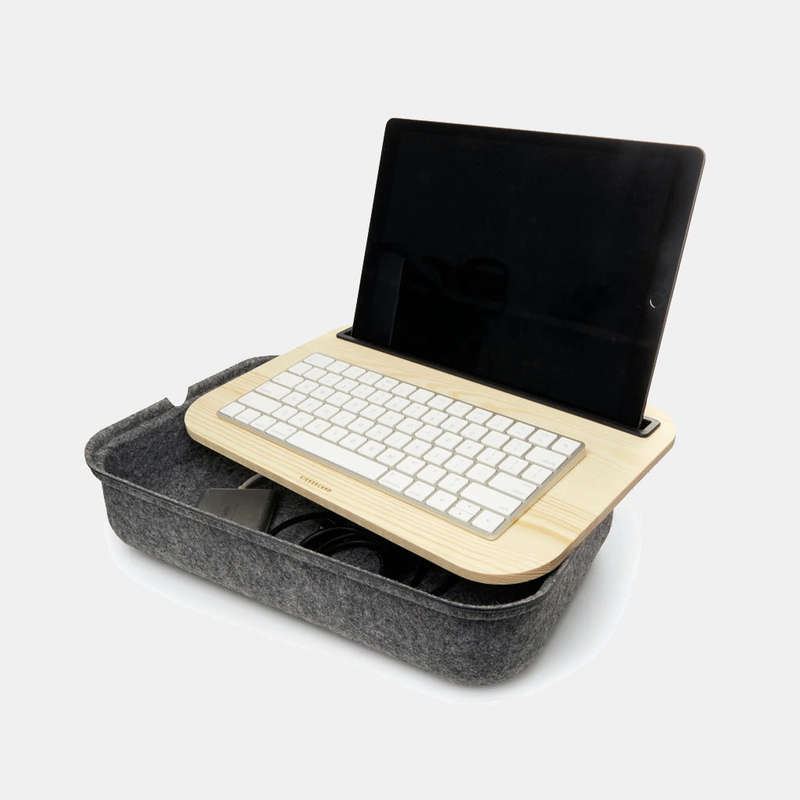 IBed Felt Covered Storage Unit Lap Desk Removable Cover