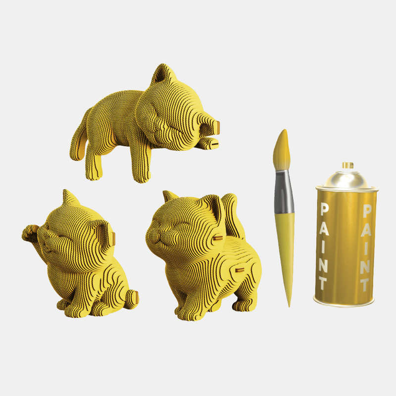 Cartonic 3D Kitten Trio