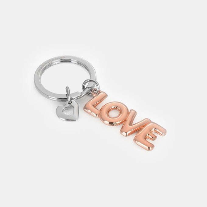 Miniature 3D Love Balloon Charm Metal Keyring