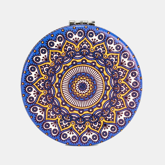 Mandala Mirror Compact Slim Multicolours Fun Patterns