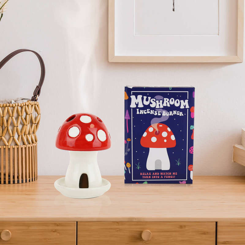 Mushroon Incense Burner Scent Of Sandalwood