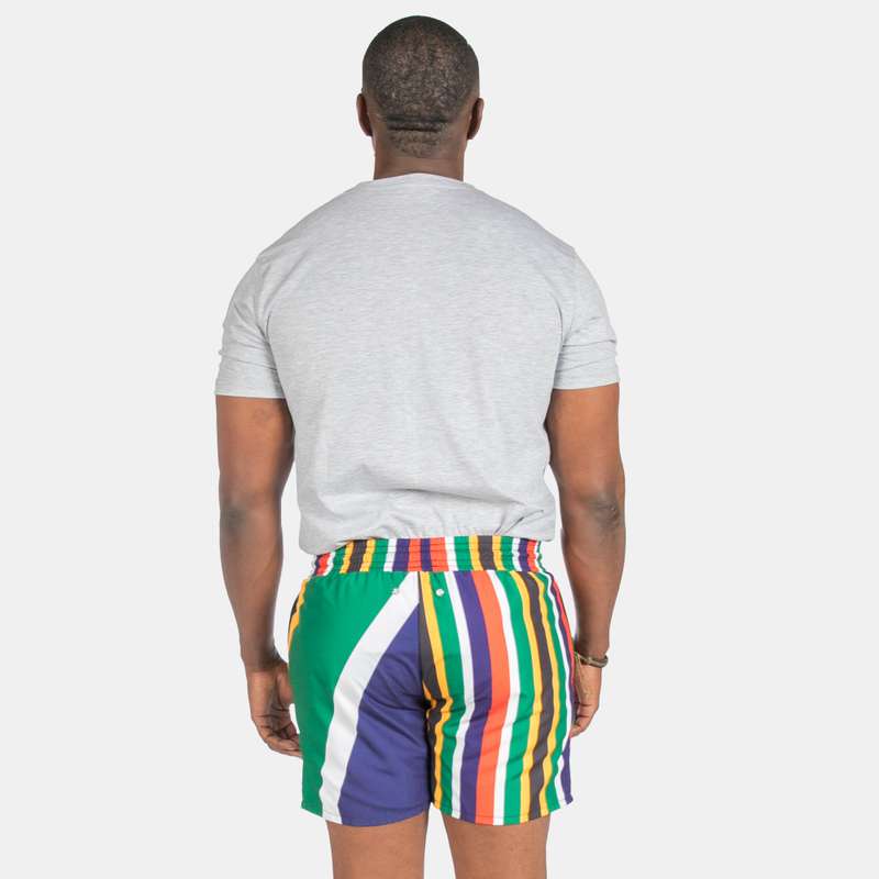 Men's South African Flag Swim Shorts with Drawstring