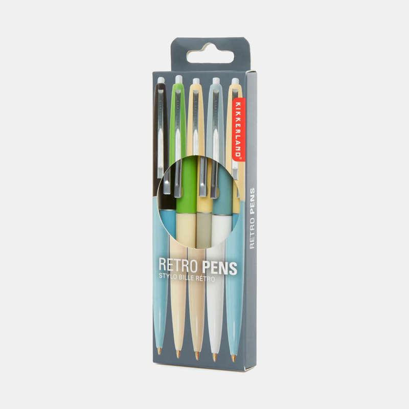 Set of 5 Retro Pens