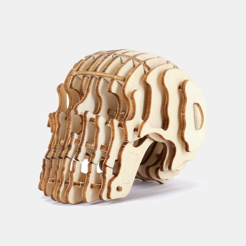 Skull 3D Wooden Puzzle Laser Cut