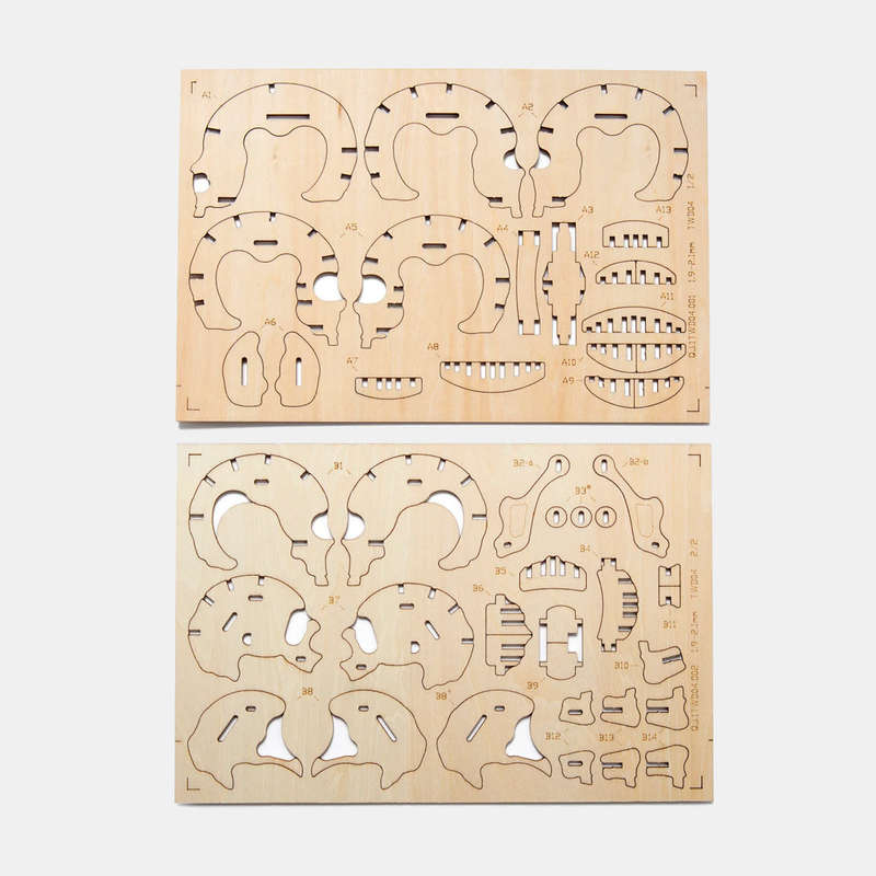 Skull 3D Wooden Puzzle Laser Cut