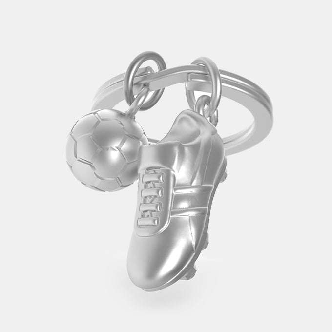 Matt Soccer Boot and Football on Keyring