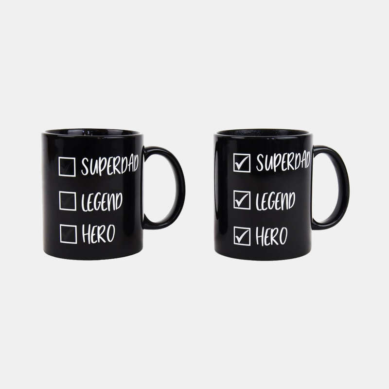 Superdad Checklist Heat Reveal Mug