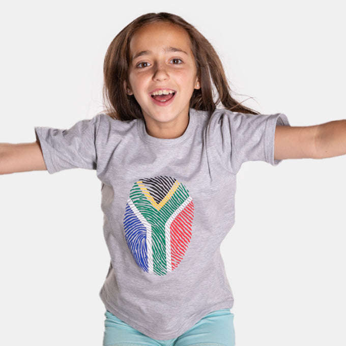 Kid's Junior South African Fingerprint T-Shirt
