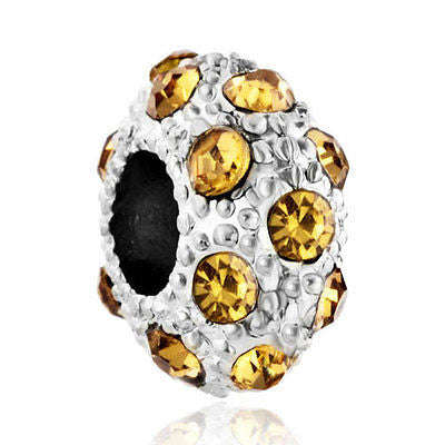 Pugster November Birthstone Full Shinning Dots Charm Bracelets A47 Fits Pandora
