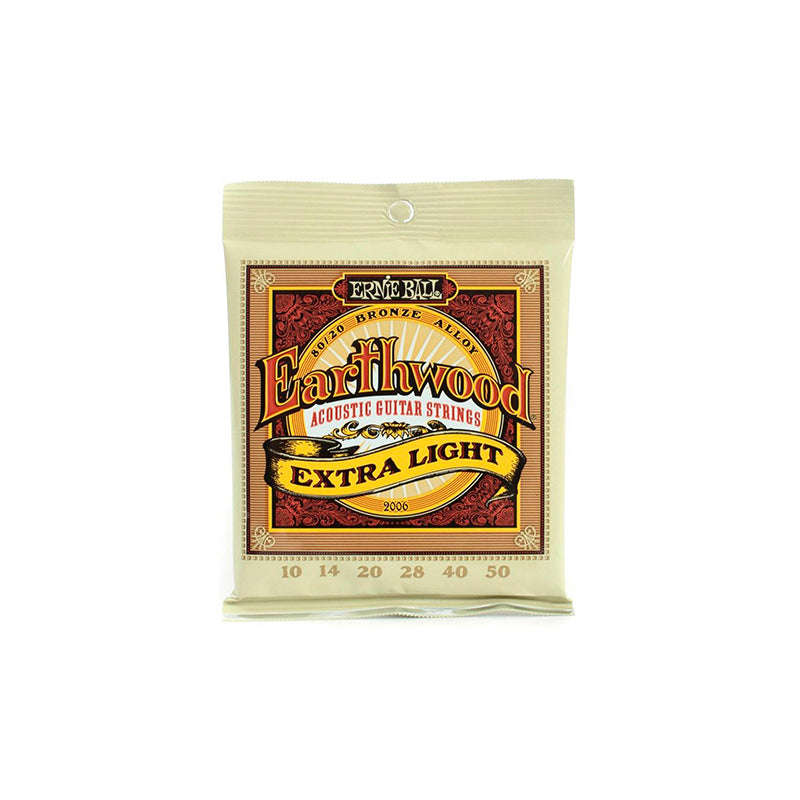 Ernie Ball 2006 Extra Light Earthwood 80/20 Bronze Acoustic Guitar Strings - .010-.050