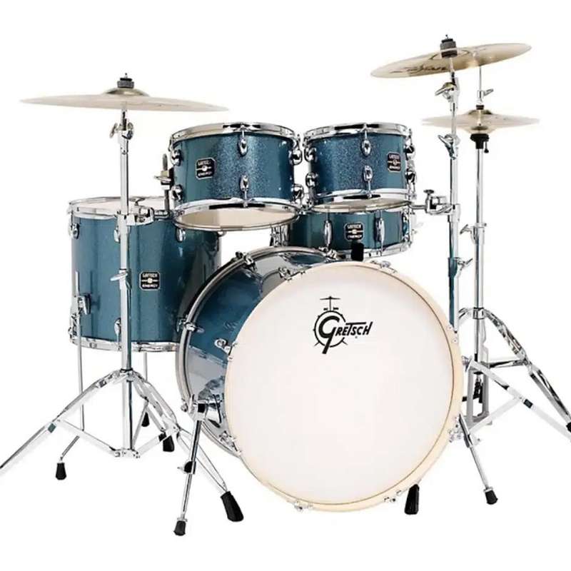 Gretsch GRE-GE4E825BS 22 Inch Blue Sparkle Acoustic Drum Kit