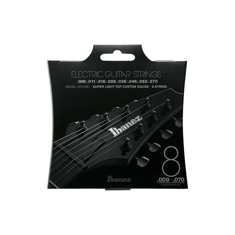 IBANEZ IEGS82 Nickel Wound Electric Guitar Strings - Super Light Custom Gauge 8-string