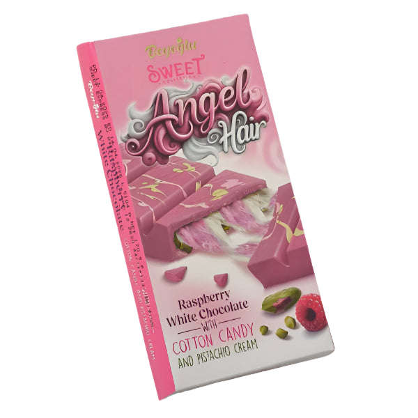 Beyoglu Angel Hair Raspberry White Chocolate With Cotton Candy & Pistachio 170g