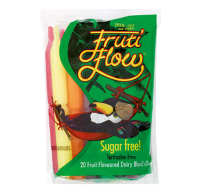 Fruti Flow Sugar Free Fruit Flavoured Lollies (Pack of 20)
