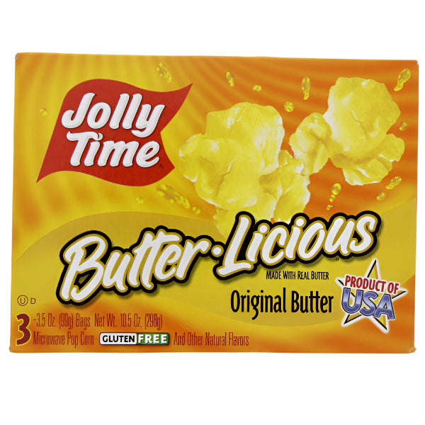 Jolly Time Popcorn Butterlicious 298g (3 Pack)