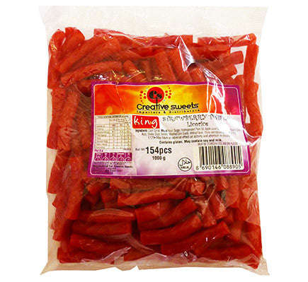 King Candy Strawberry Twists Liquorice 1kg
