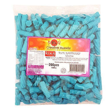 King Blue Raspberry Twists Liquorice 200pcs 1kg