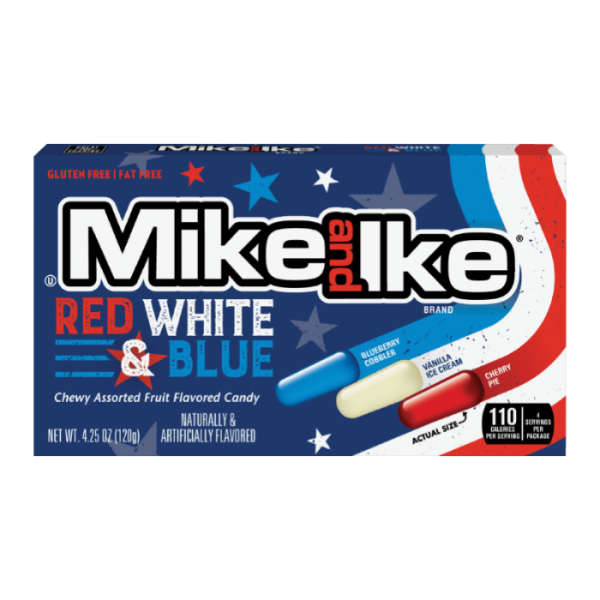 Mike & Ike Red White & Blue 120g