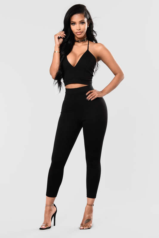 FASHIONNOVA - Believe Me Set - Black (M, L, XL)