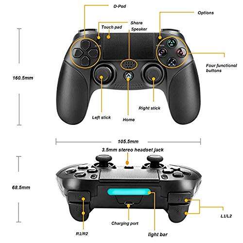 PS4 Controller Number-one PS4 Game Controller Wireless Bluetooth Controller for Playstation 4 Dua...