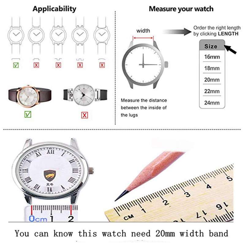 20mm 22mm 24mm Solid Stainless Steel Watch Band Silver 316L Push Button Hidden Bracelet Watch Str...